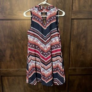 Mock Neck Shift Dress